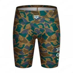 Mens Swimsuit Jammer Endurance Athletic Training Swimsuit Racing Swimming Trunks Shorts Swimwear Quick Dry New Surf Swim Jammers