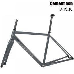 Seaboard Road Bicycle Frame GR02 Gravel Off-Road Disc Brake Aluminum Alloy Frame, 700C Cylinder Shaft With Carbon Fork