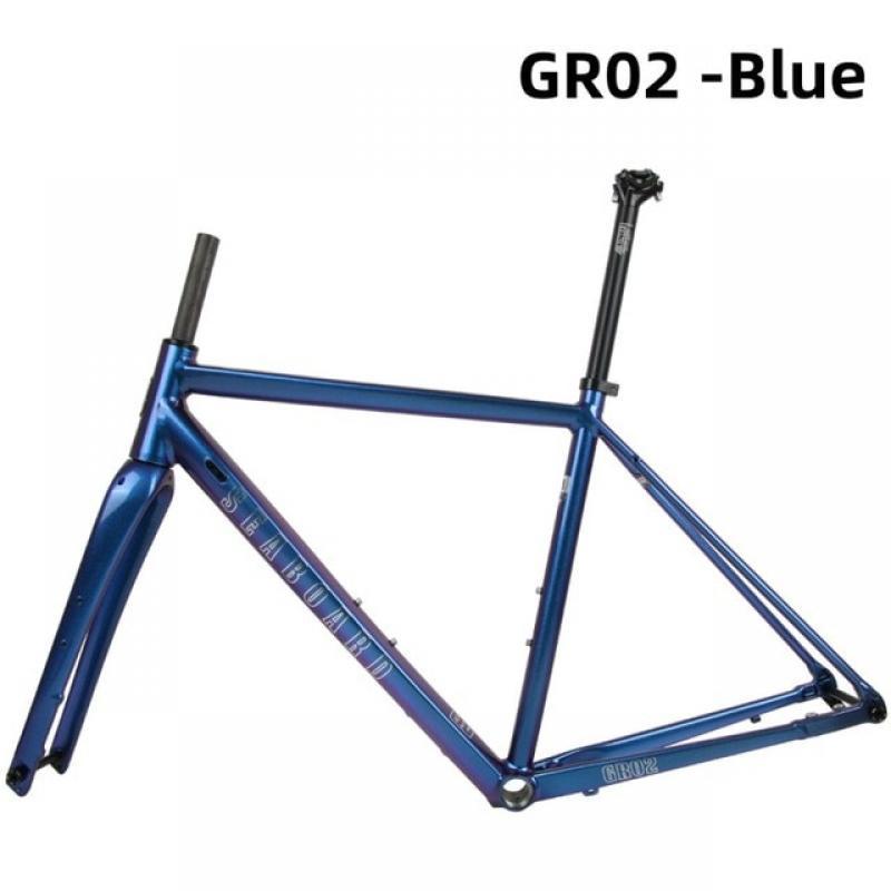 700C SEABOARD Gravel Road Bike Frame Set Carbon Fiber Fork Off-road 142mm Flat Disc Brake Road Bicycle Frame 700x42C Tire