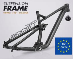 Bicycle Full Suspension Frame Boost 148*12MM 29/27.5ER Aluminium Alloy 4 Links MTB Soft Tail DH  AM All Mountain Down Hill