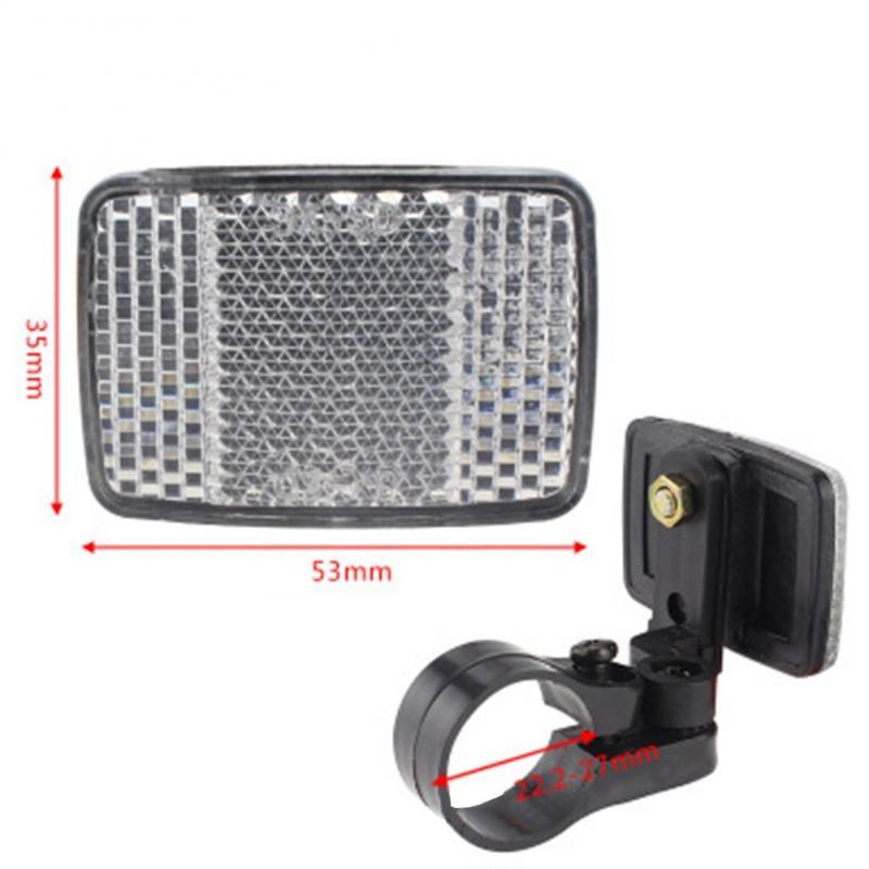 2Pcs High Quality Bicycle Reflector ABS Red White MTB Bike Reflective Front Rear Warning Light Bike Handlebar Safety Lens Parts
