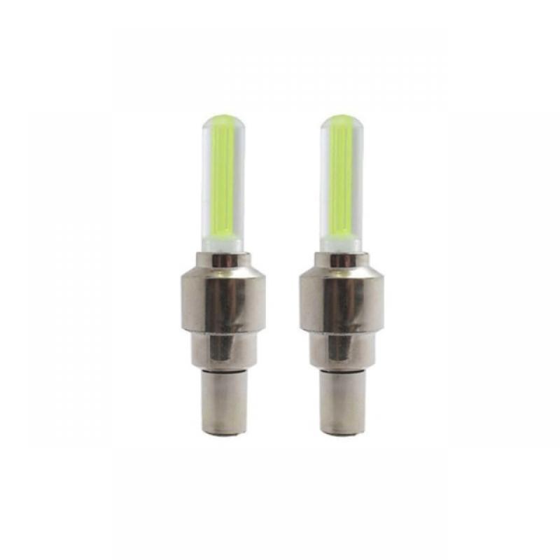 2PCS Bicycle Bike LED Lights Tire Valve Cap Flashlight Auto Car Motorcycle Tire Air Valve Wheel Spokes Light Bike Accessories