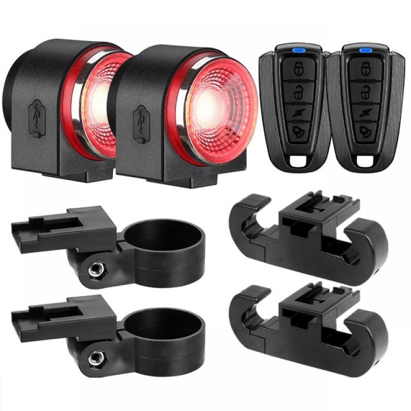 Cycala Bicycle Tail Light Rechargeable Waterproof Remote Control Smart Brake Taillight with Burglar Bike Alarm