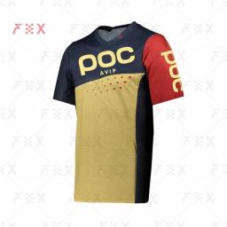 2021 Off Road ATV Racing T-Shirt 2022 AM RF Bicycle Cycling Bike Downhill Jersey Motorcycle Jersey Motocross MTB AVIP POC JERSEY