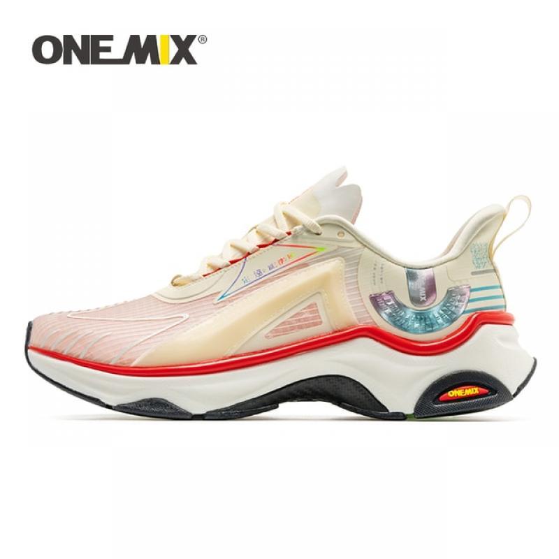 ONEMIX Korean Fashion Sneakers for Men No Carbon Plate 2023 Breathable Mesh Sneaker Shoes for Women Anti-slip Running Shoes