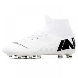 New Futstal FG/TF Orange Soccer Boots For Men High Top Men Soccer Cleats Football Trainers Men Sport Shoes Zapatillas De Futbol