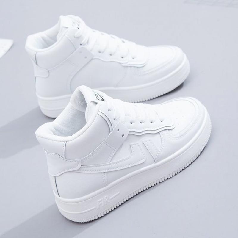 Fashion New Women Sneakers Breathable Waterproof Wedges Platform Outdoor Running Shoes Woman Pu Leather Casual Jogging Trainers