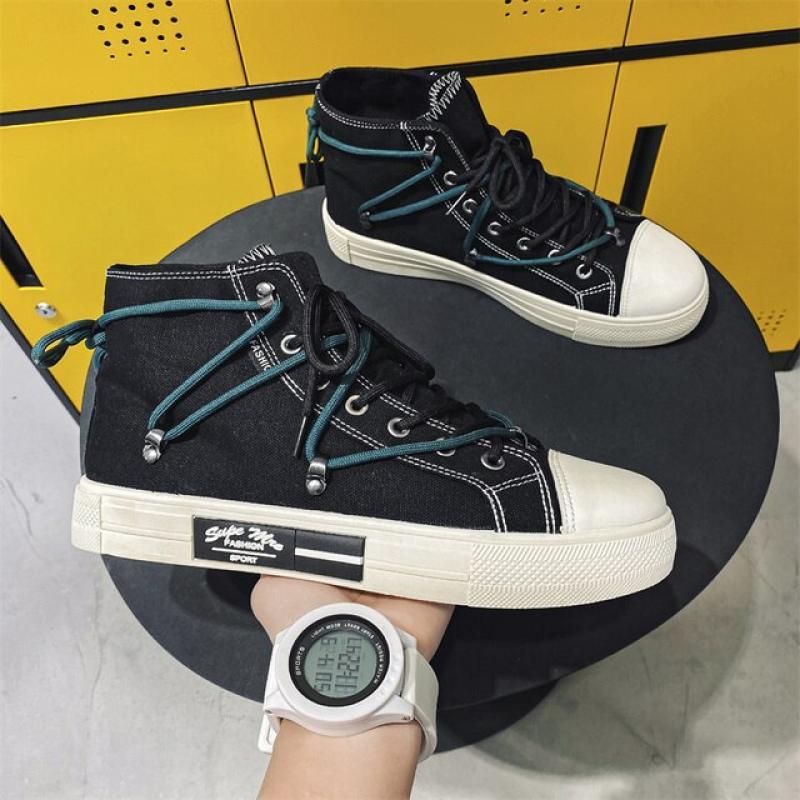 Brand Men Classic Vulcanized Shoes Men Women Canvas Shoes High-Top Skateboarding Shoes Lace-up Casual Shoes Zapatillas Hombre