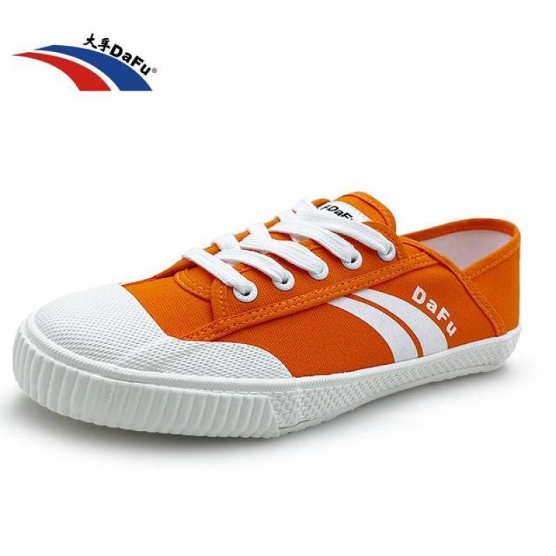 DaFu Shoes Classical Orange Improved Sneakers Martial arts Taichi Taekwondo Wushu Kungfu Sneakers Men Women Shoes