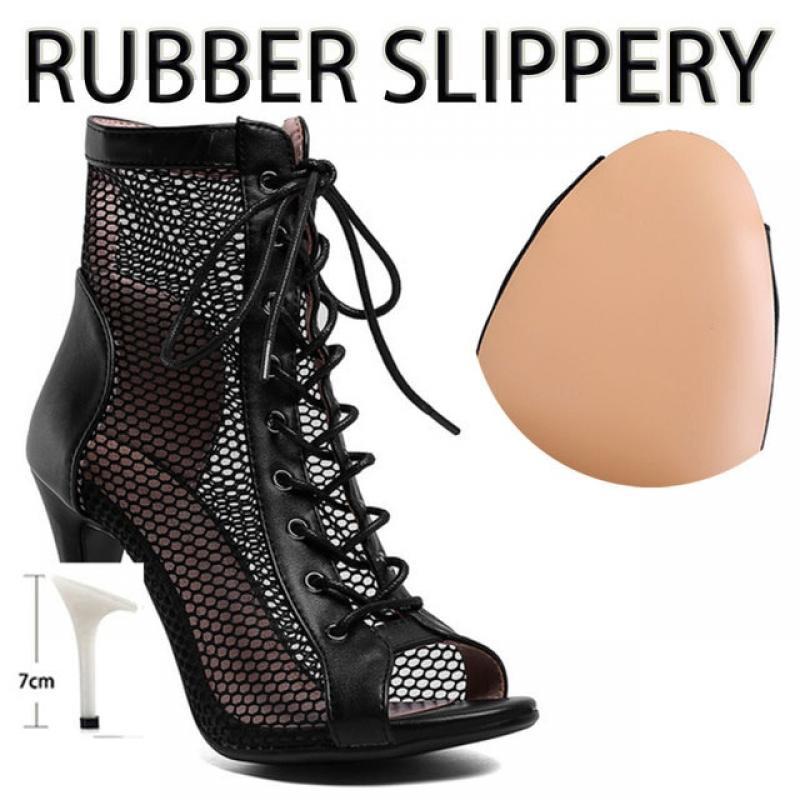 Stilettos Women Dance High Heels Plus Size Shoes Out Large Mesh Boots Fish Mouth Thin For Women's Dancing shoes Ballroom