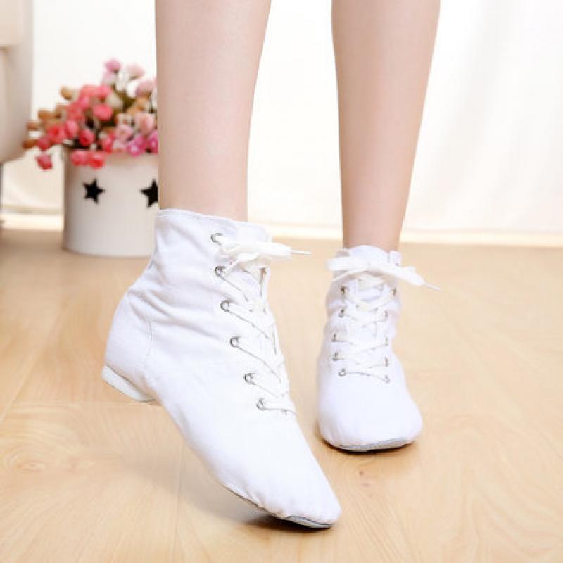 Coupons Woman Woman's Lace Up Canvas Dancing Shoe Ballet Pointe Sneakers for Women Men Women' Dance Jazz Shoes