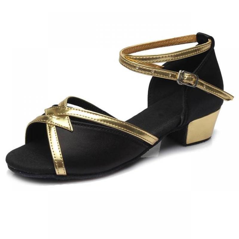 HROYL Children Ballroom Dance Shoes Woman Kids Child Girl's Latin Modern Dancing Shoes Girls Shoes Salsa Tango Practice Sandals