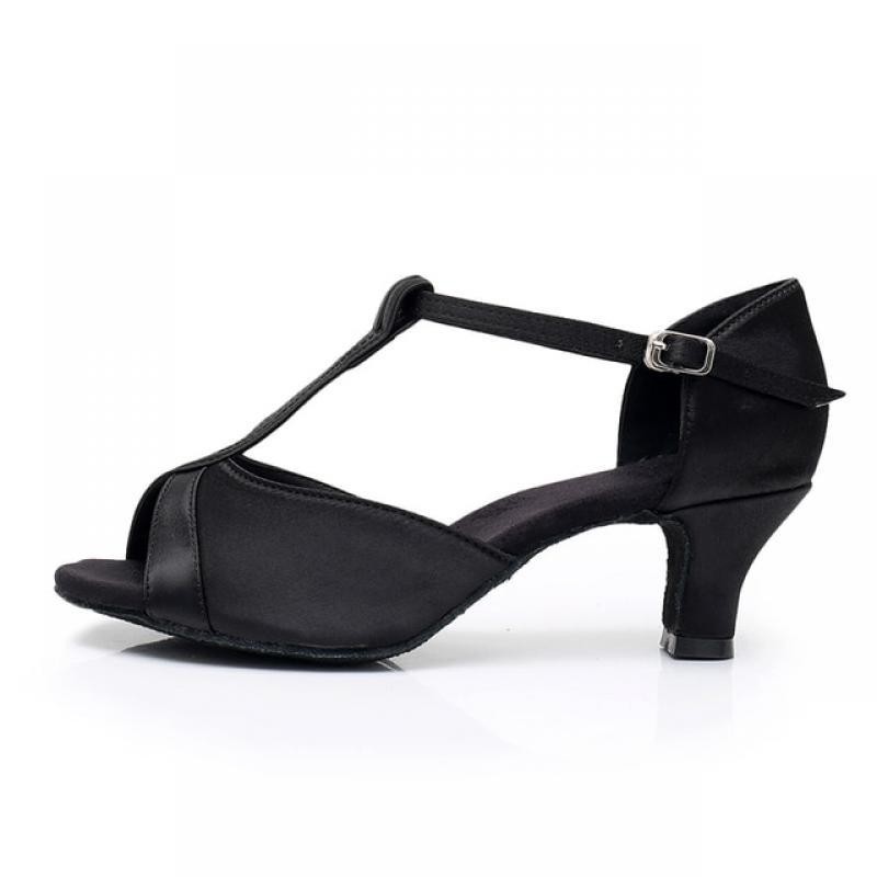 HROYL Latin Dance Shoes for Woman Girls Ladies Ballroom Modern Tango Dancing Shoes Closed Toe Sexy Mesh Sequins Dropshipping