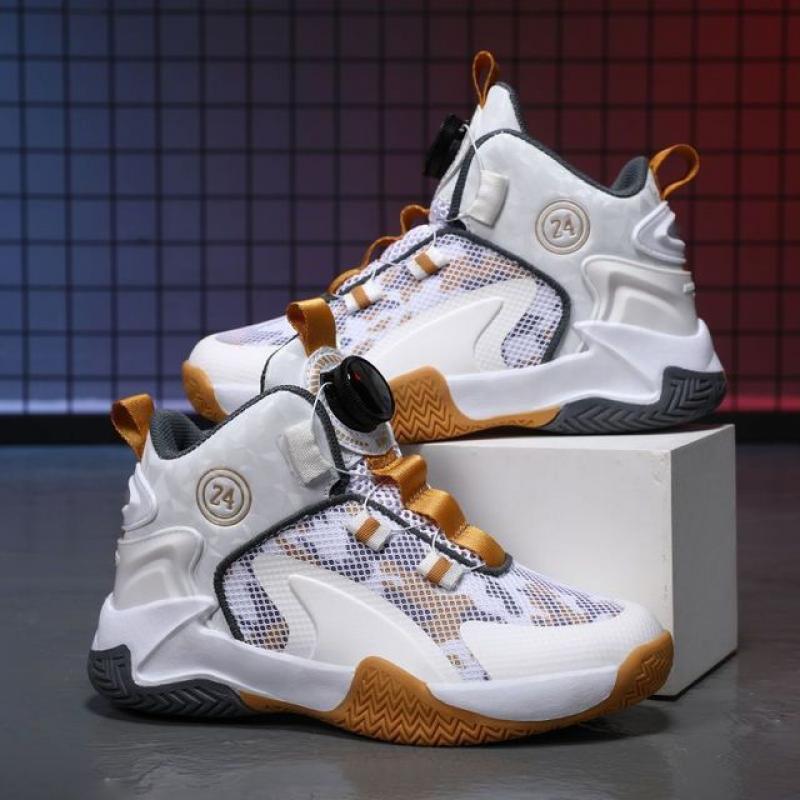 High Quality Children's Basketball Shoes 2023 High Top Basketball Shoes Breathable Boys' Shoes Children's Training Running Shoes