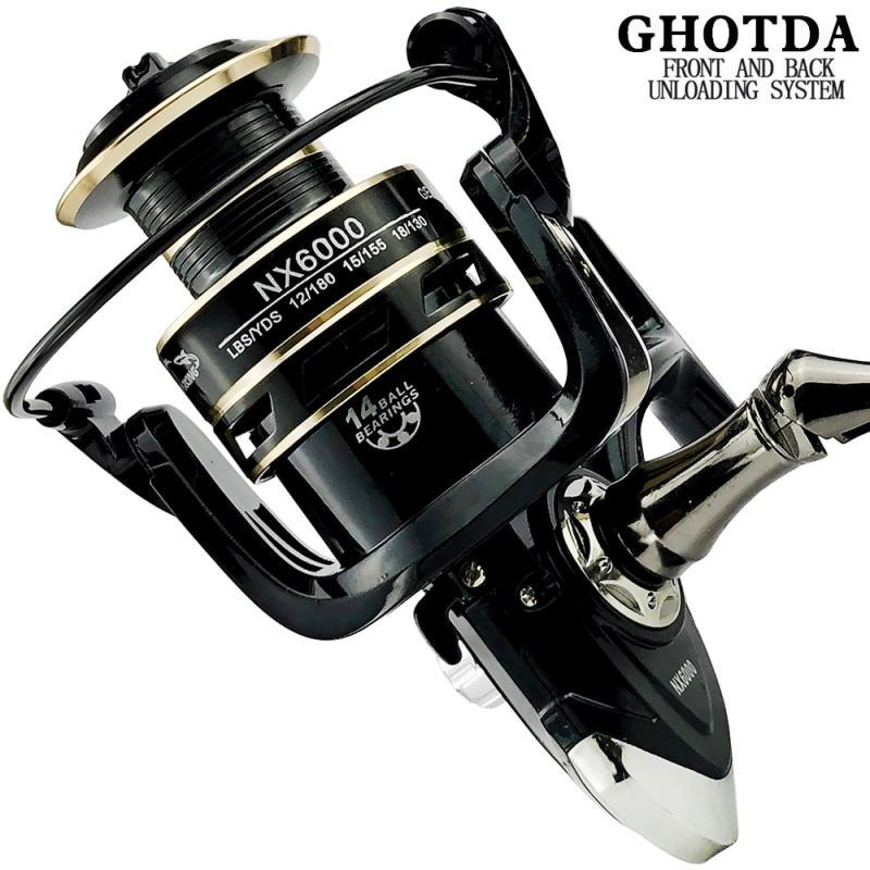 Ghotda Super Light CNC Aluminim Spool Fishing Reel 2000 3000 4000 6000 7000Series Left/Right Handle Interchangeable