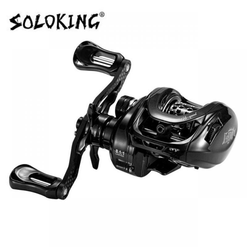 SOLOKING BMC100 Baicasting Reel Betriel BFS Reel 11+1BB 8.1 Gear Ratio 5KG Drag with Clicker Sound Fishing Reel Lille