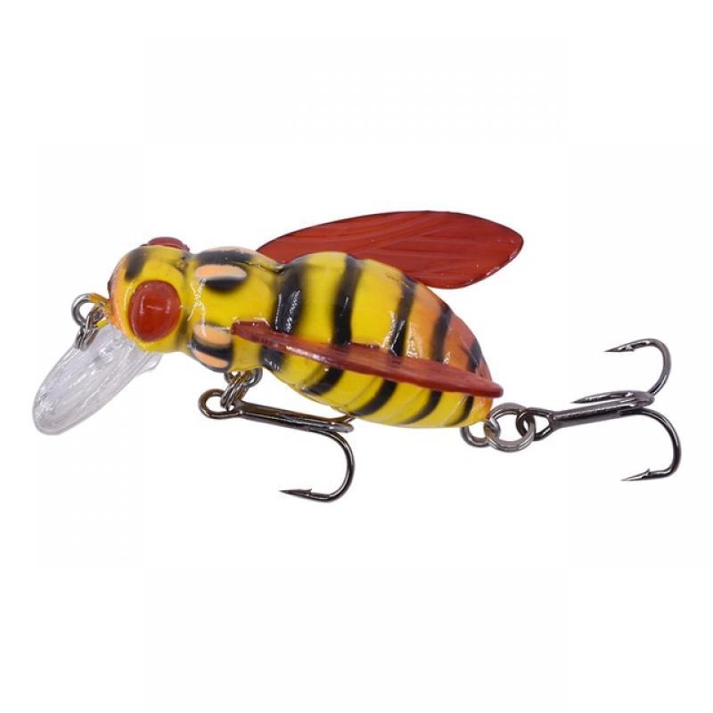 Makebass carnada Artificial Bee-Shaped Fishing Bait Insect Bumblebee Fishing Lures Topwater CrankBait Bass Fishing Tackle