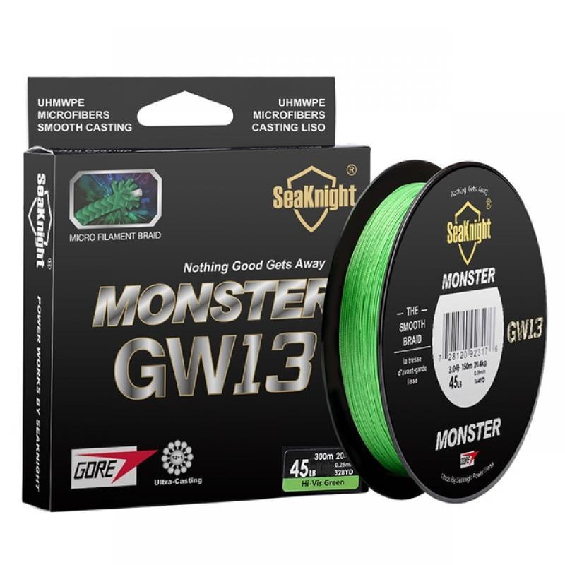 SeaKnight Brand GW13 300M 150M Fishing Line 13 Strands Fast Sinking Multifilament PE Line 12+1GTX for Saltwater fishing 30-110LB