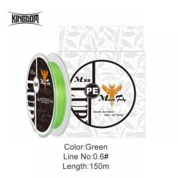 Kingdom 100M 150M Fishing Line 0.2#/0.4#/0.6# 9-12LB PE Braided Line Super Strong Multifilament Fishing Wire For Carp Fishing