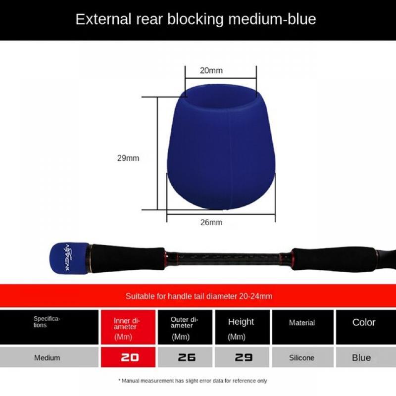 Fishing Rod Plug Handle Rod Bottom Protector Silicone Fishing Fishing Rod Silicone Plug Fishing Rod Handle Protective Case Tight