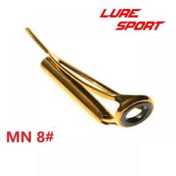 LureSport 8pcs Guide Set KW25 Guide MN Top Gold Steel FrameRod Building Component Repair DIY Accessory