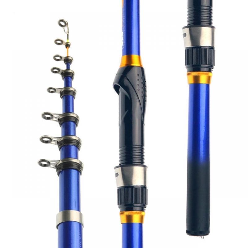JOSBY Telescopic Rotating Rock Fishing Rod Portable Travel  Carp Spinning Trave Mini Pole Pesca 3.0M 2.7M 2.4M 2.1M 1.8M 1.5M