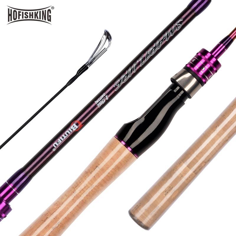 HOFISHKING Ultralight Lure Casting Spinning Fishing Rod 1.68 1.8 1.98 2.1 2.25m T800Carbon 1-12g Baitcasting Trout Vara De Pesca