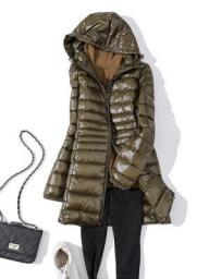 Woman Duck Down Jackets Autumn Winter Ultralight Hooded Women Down Coat Portable Long Parkas Padded Puffer Overcoat 5XL 6XL 7XL