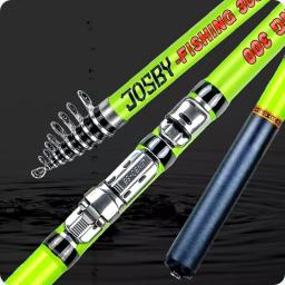 JOSBY Mini 1.5/1.8/2.1/2.4/2.7/3.0M Fishing Rod Rock Feeder Carbon Fiber Spinning Telescopic Portable Ultralight Fly Carp Tackle