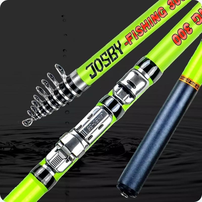 JOSBY Mini 1.5/1.8/2.1/2.4/2.7/3.0M Fishing Rod Rock Feeder Carbon Fiber Spinning Telescopic Portable Ultralight Fly Carp Tackle