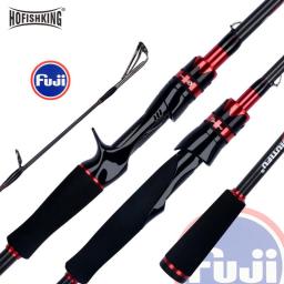HOFISHKING MAXSDEEZ Spinning Casting Fuji Lure Fishing Rod 1.8/2.1/2.4/2.7/3.0m Carbon 3-70g M/MH/H Baitcasting Bass Travel Pole