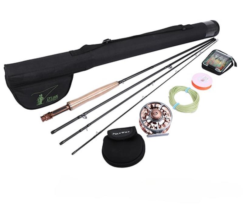 Goture Fly Fishing Rod Reel Combo 3/4 5/6 7/8  with Main Line 16pcs Flies Lure Box Fly Fishing Set 2.4m 2.7m 3.0m 3.9m