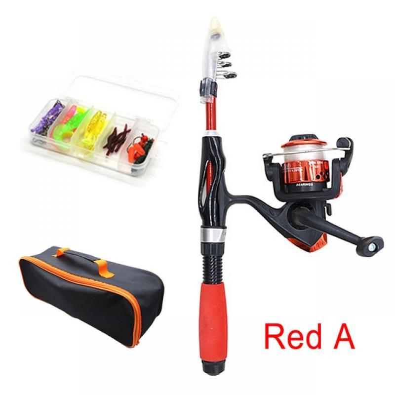 Fishing Pole Child Corrosion-resistant Kids Fishing Starter Kit Fishing Pole With Bait Box Handbag And Fishing Wheel For Kids