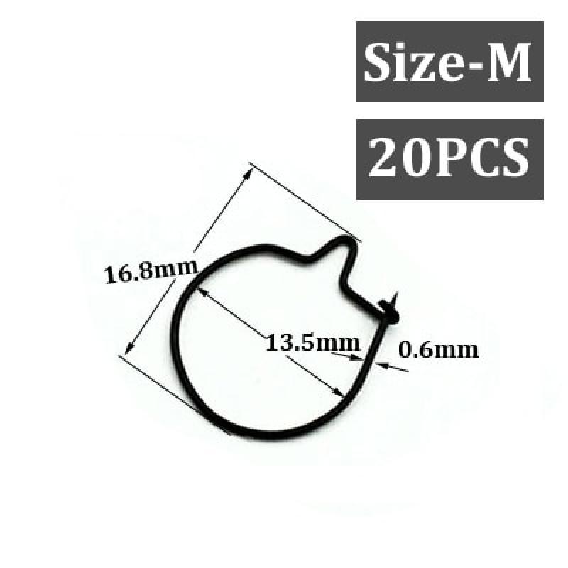 20PCS Carp Fishing Maggot Clip Fishing Bait Ring Hooks Bait Sting Boilie Pin Spike Live Bait Lure Hook Carp Chod Hair Rig Tackle