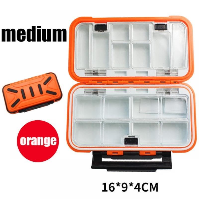 Fishing Tackle Boxes Waterproof Fishing Storage Boxes Bait Box Multifunctional Hook and Bait Accessory Box Double-Sided Opening