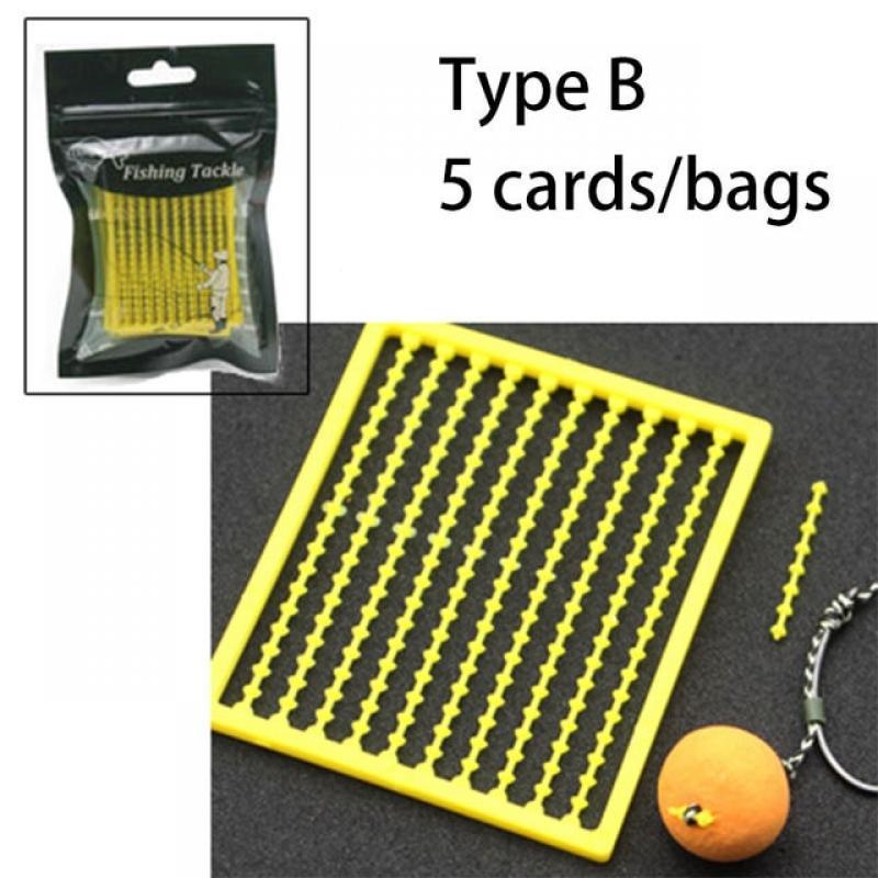 5Cards Carp Fishing Accessories Micro Bait Stopper Boillies Bait Stop Bead Carp Bait Holder for Hair Rig Tackle Accessories