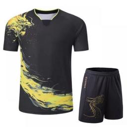 New China Dragon Table Tennis Jerseys Shorts Men Women Child China Ping Pong Suit Table Tennis Clothes Table Tennis T Shirts