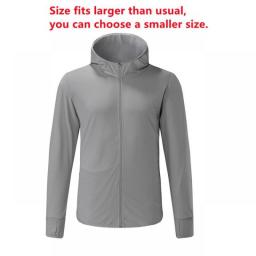 RION Cycling Men's Jacket Hooded Skin Coat Sunscreen Waterproof Anti-UV Thin Outwear Light Men Hiking Jackets