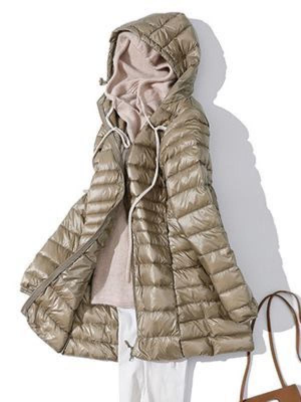 2021 New Winter Jackets Women White Duck Down Long Coat Female Hooded Padded Parkas Ultra Light Portable Down Coats for Women