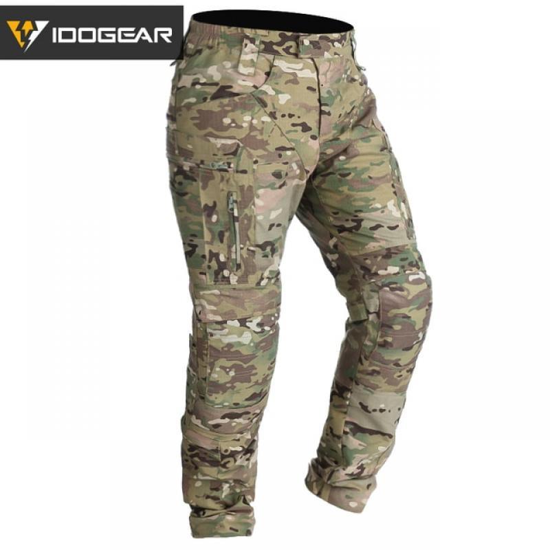 IDOGEAR Combat UFS Pants Tactical Pants w/ Knee Pads Camo Trousers Airsoft Hunting 3209