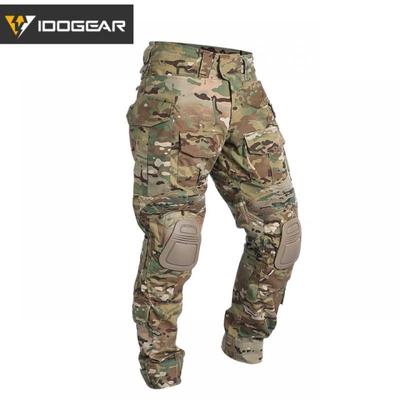 IDOGEAR G3 Combat Pants with Knee Pads Airsoft Tactical Trousers  CP Gen3 Black CT Cotton polyster 3201