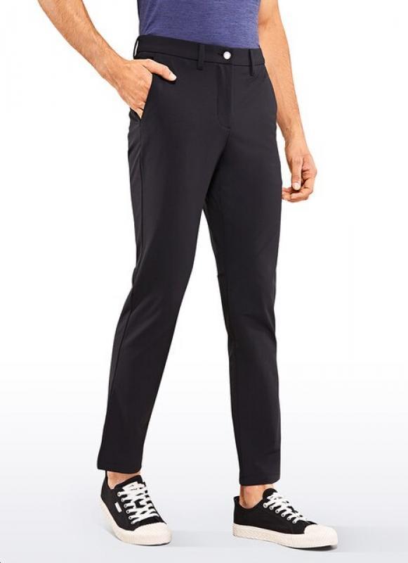 CRZ YOGA US Overseas Warehouse Men's Golf Pants - 31" Slim Fit Stretch Waterproof Outdoor Thick Golf Work Pant with Pockets