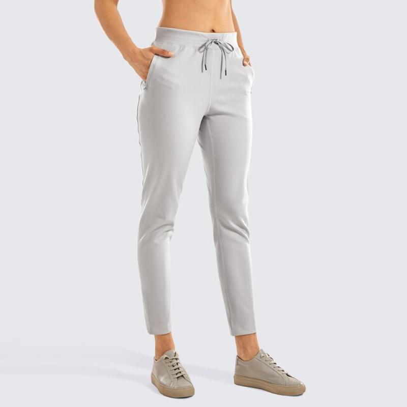 SYROKAN Women's Travel Cargo Scrub Joggers with Pockets Quick Dry High Waisted Hiking Workout Lounge Pants