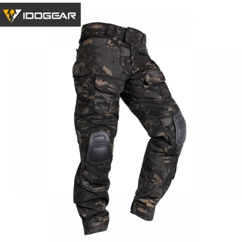 IDOGEAR Tactical G3 Pants with Knee Pads Airsoft Trousers MultiCam CP gen3 Hunting Camouflage black Quick Dry 3201
