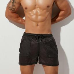 Men's Sport Running Beach Short Pants Rainbow Swimming Trunk Pants Quick-drying Transparent Surfing Shorts GYM Swimwear For Male