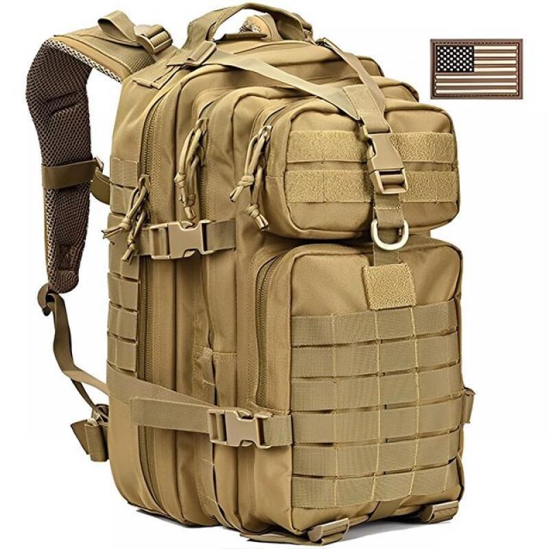 Military Tactical Backpack 3 Day Assault Pack Army Molle Bag 35L Large Outdoor Waterproof Hiking Camping Travel 600D Rucksack