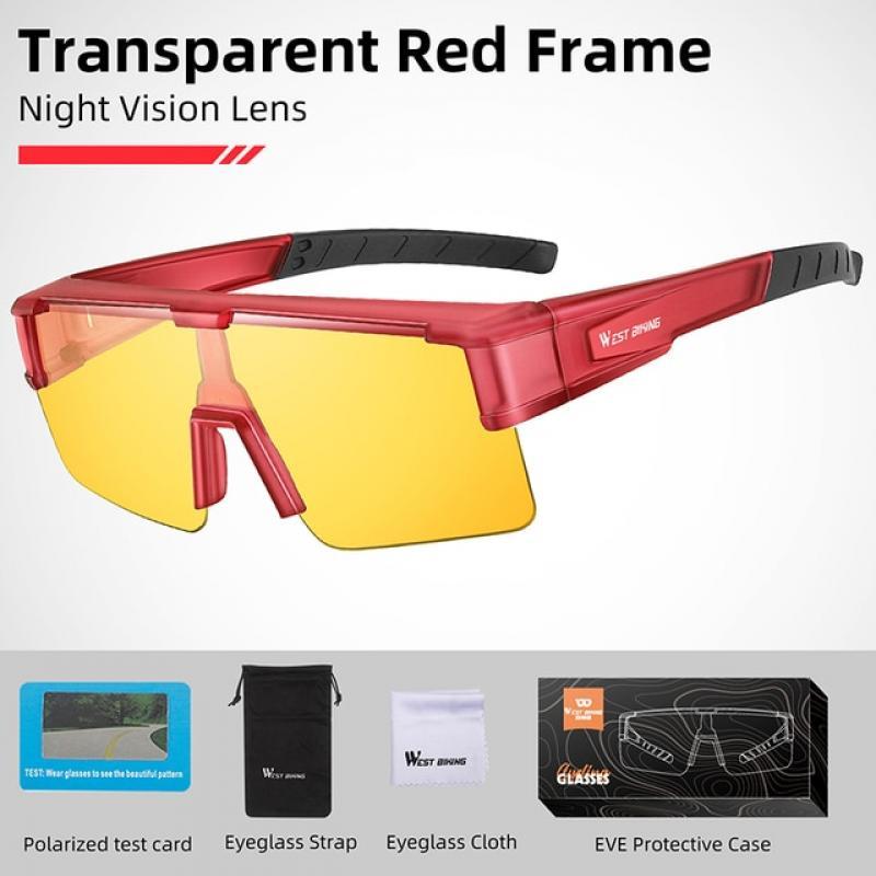 WEST BIKING Polarized Sunglasses Glasses Men Fit Myopia Glasses Eyewear Photochromic Sports Glasses UV400 MTB Cycling Goggles