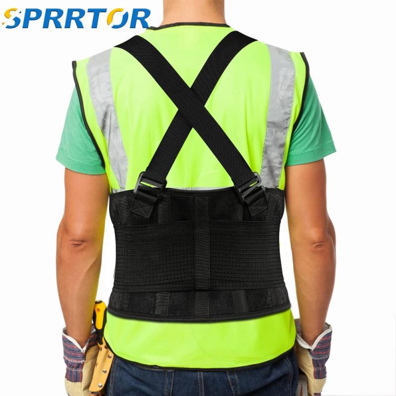 Back Brace Lumbar Back Support Belt with Removable Suspenders Lower Back Support Belt for Heavy Lifting and Work