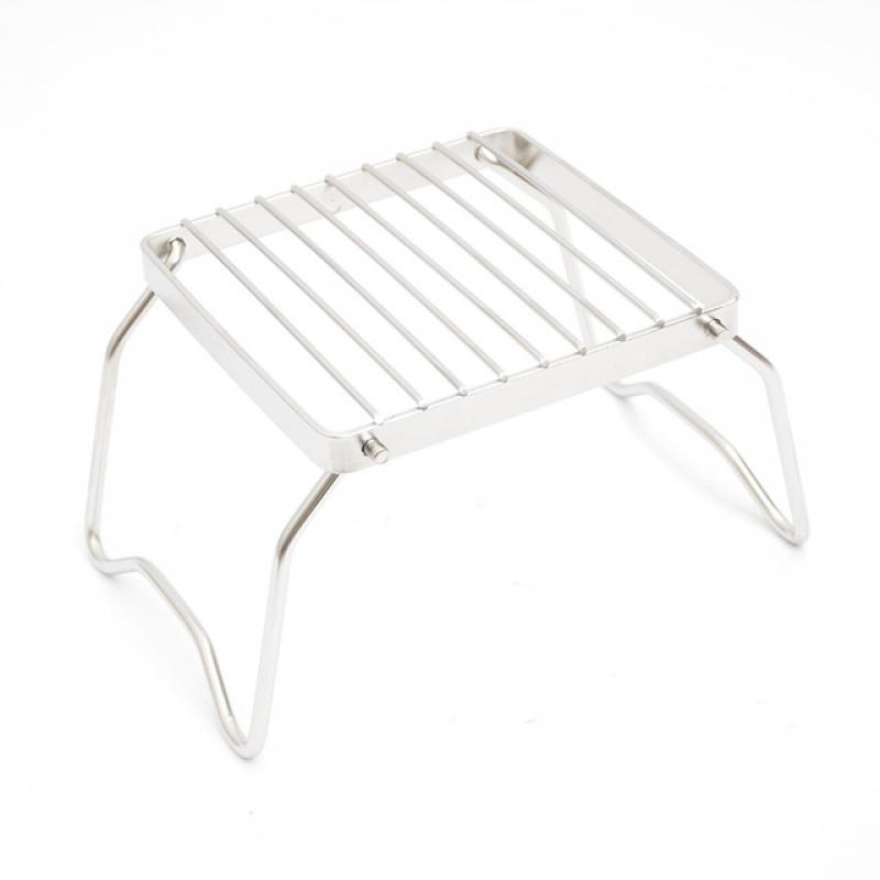Grill Stand Outdoor Camping Stainless Steel Burner Bracket Portable Foldable Mini Gas Stove Accessories Charcoal Grill Tools