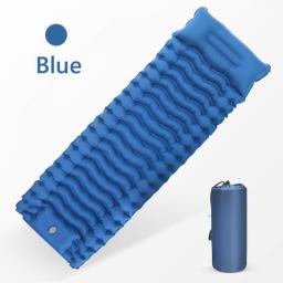 Outdoor Thicken Camping Mattress Ultralight Inflatable Sleeping Pad With Built-in Pillow & Pump Air Mat For Hiking Backpacking